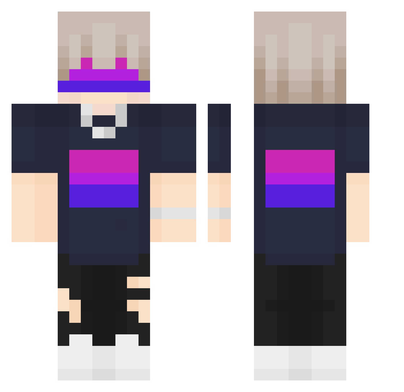 ImmortalHalo1972 Minecraft skin, front and back view