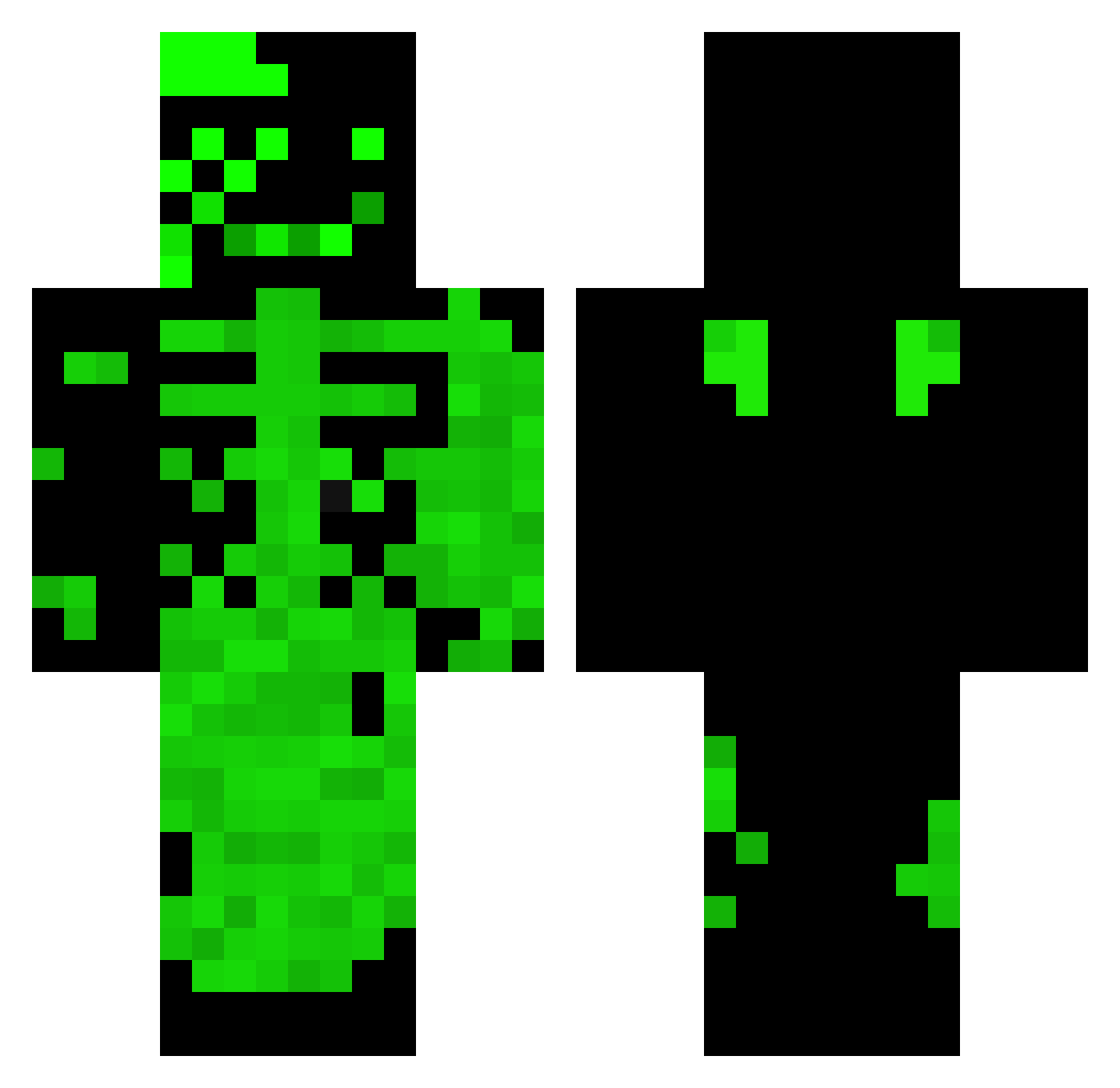 MinerMax77 Minecraft skin, front and back view