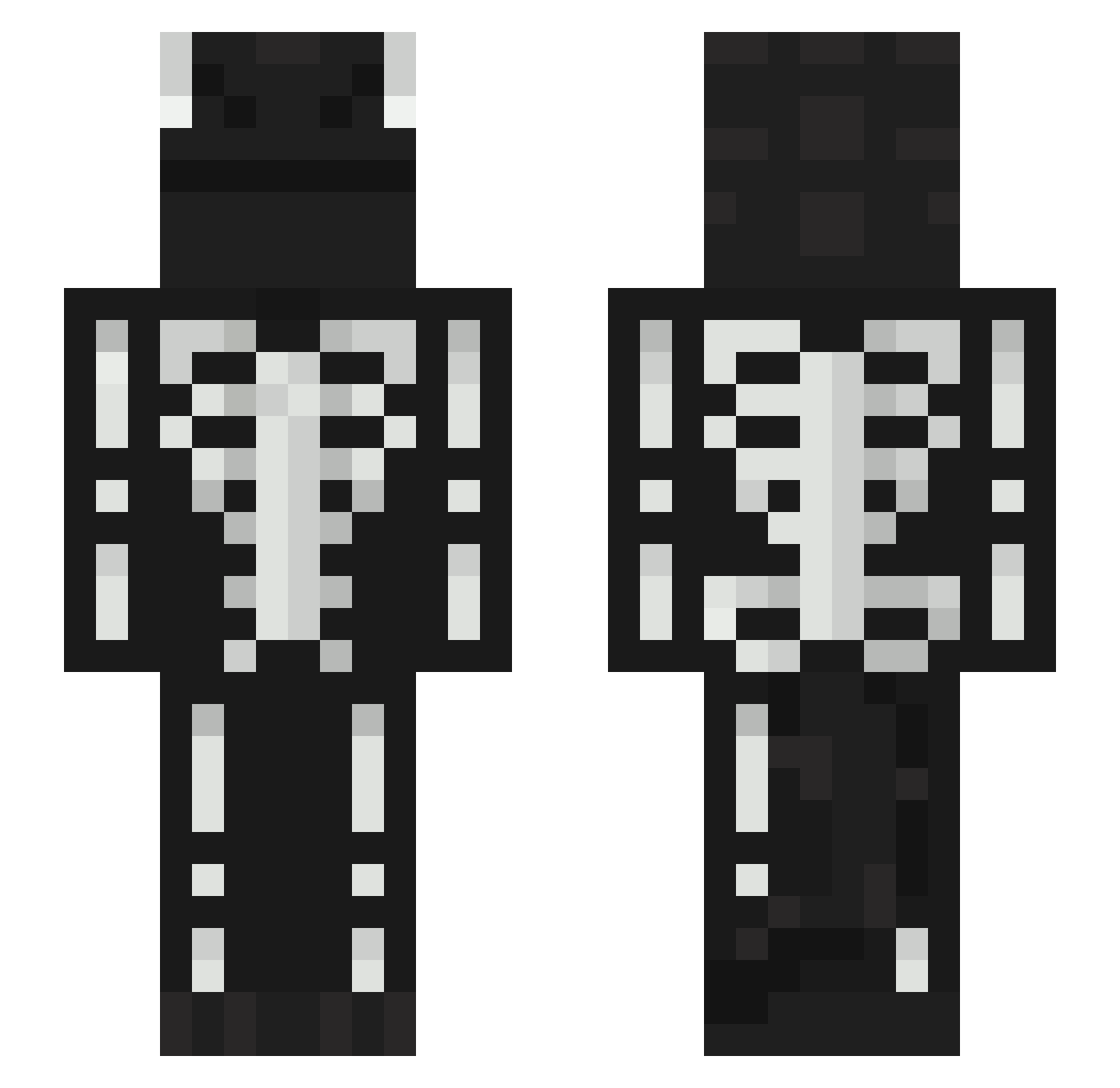 zivahlol Minecraft skin, front and back view