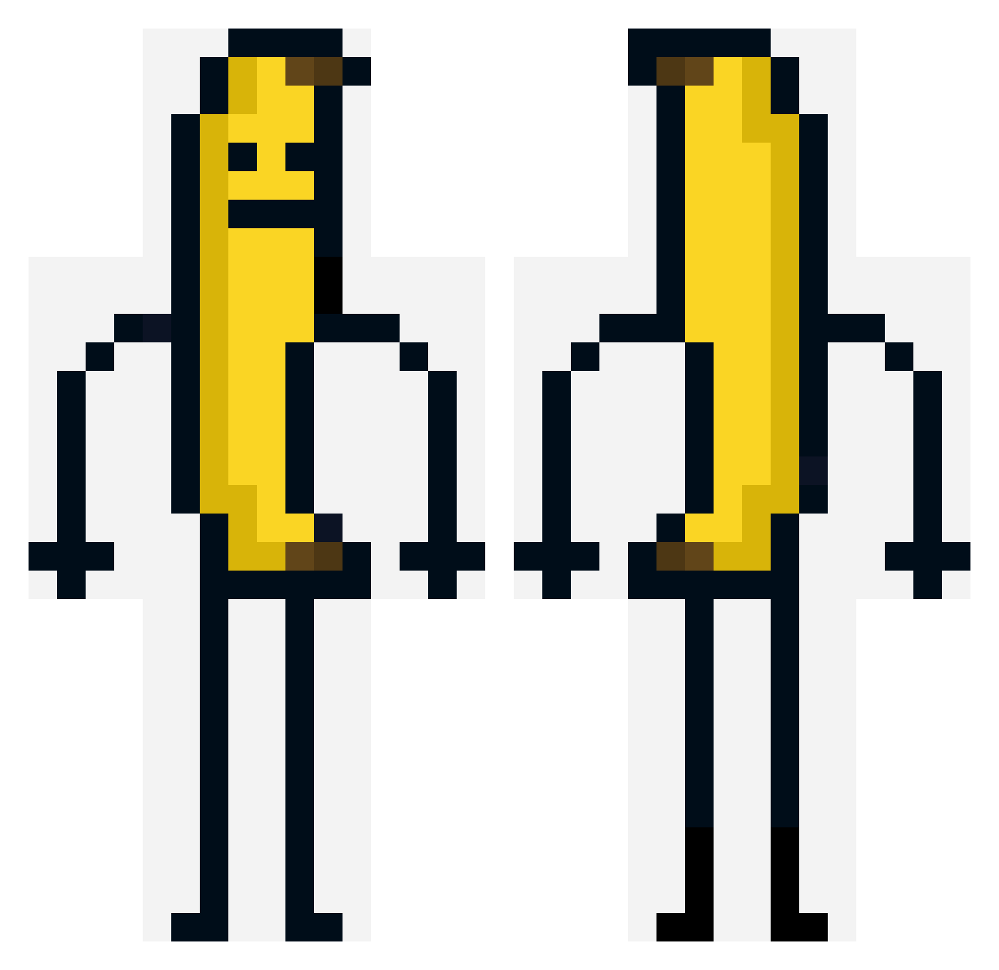 BananaGaufre Minecraft skin, front and back view