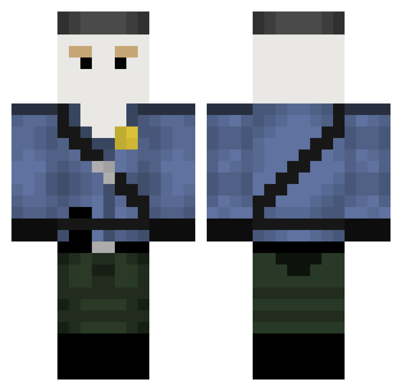 Almazabal_1874 Minecraft skin, front and back view