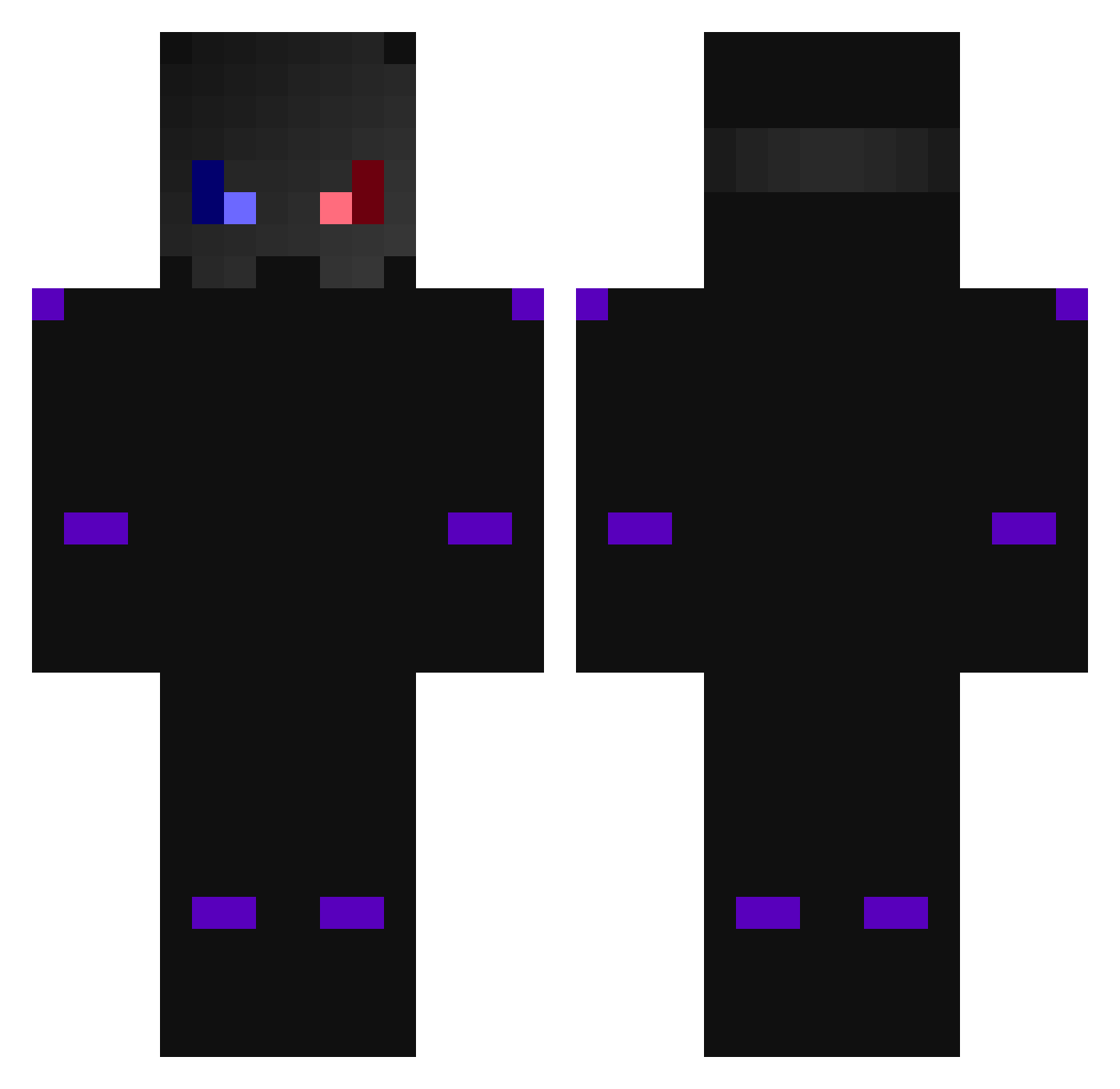 Sanegami Minecraft skin, front and back view