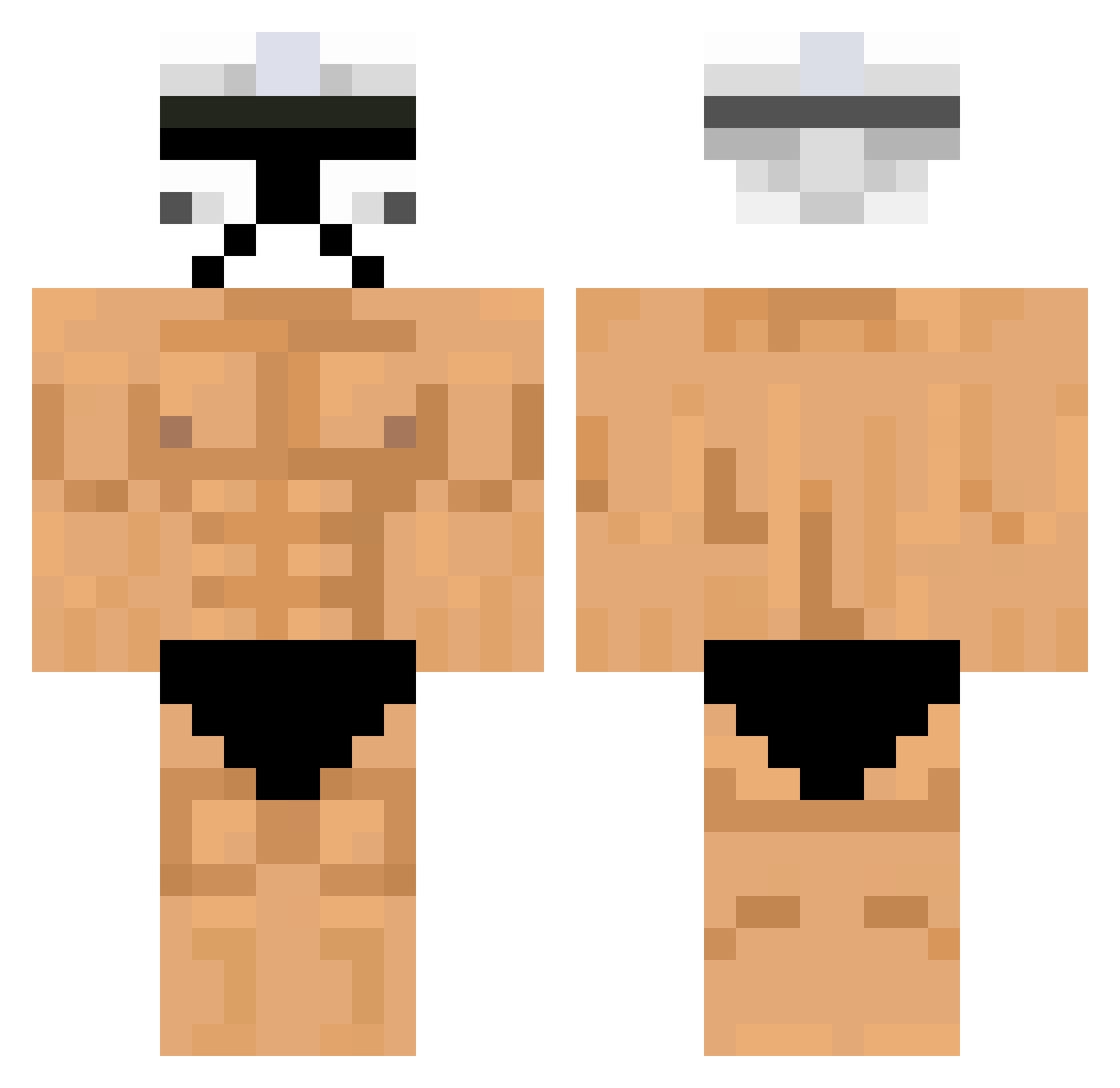 IllegalSK Minecraft skin, front and back view