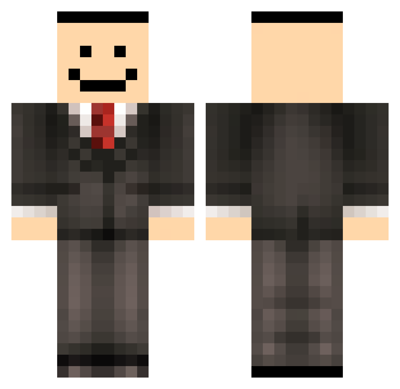 ssssssami Minecraft skin, front and back view