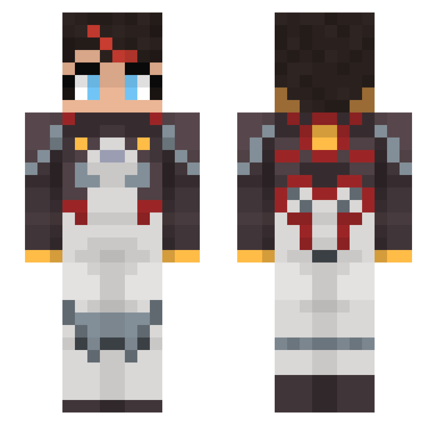 RebecccaChambers Minecraft skin, front and back view