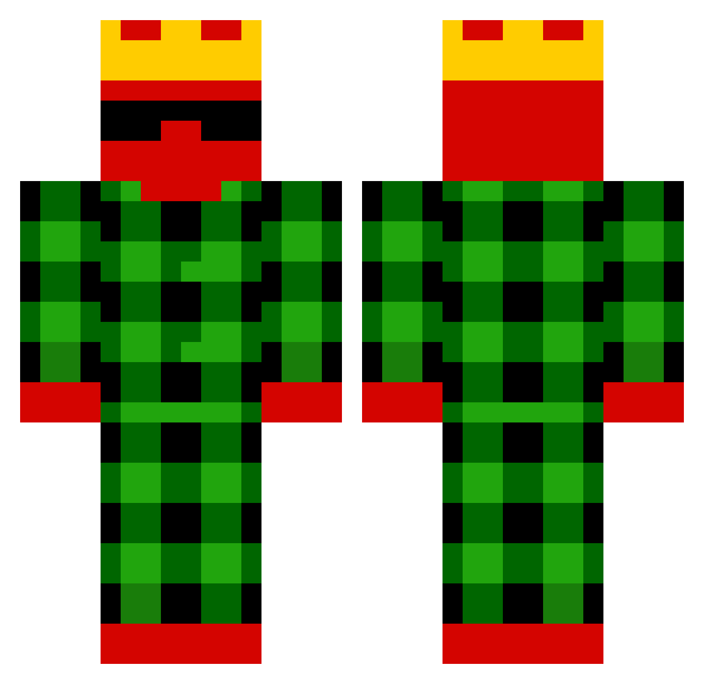 redperson8219 Minecraft skin, front and back view