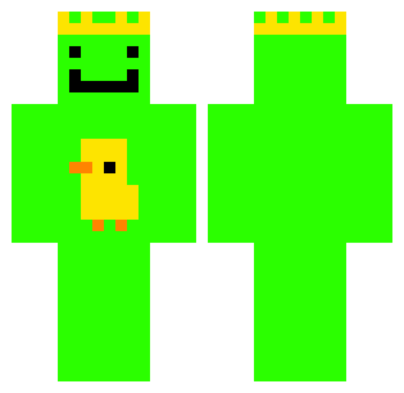 mors103 Minecraft skin, front and back view