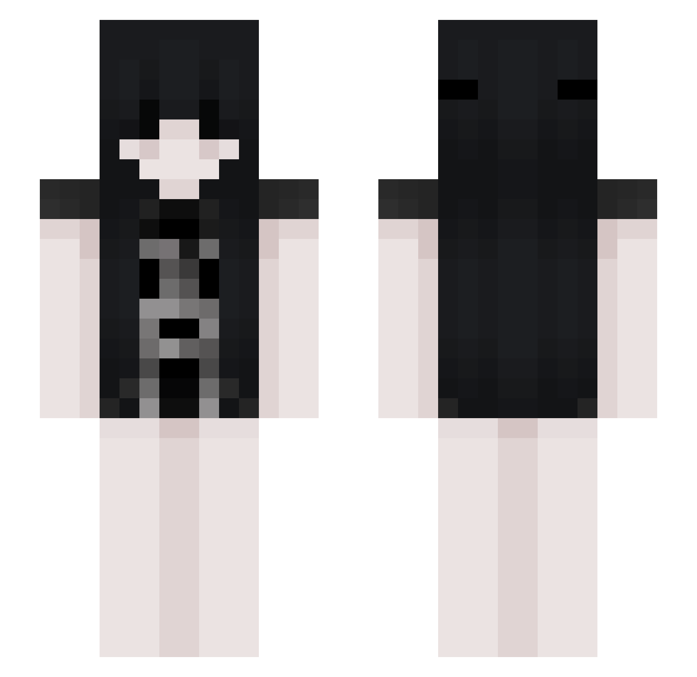 ripgia Minecraft skin, front and back view