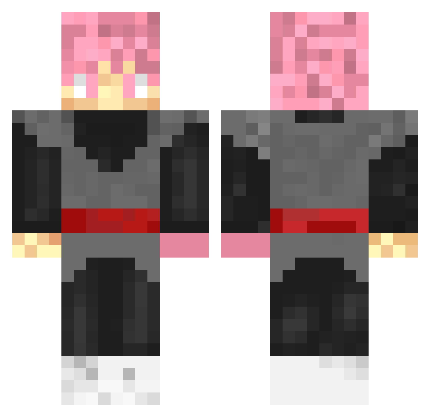q1nct Minecraft skin, front and back view