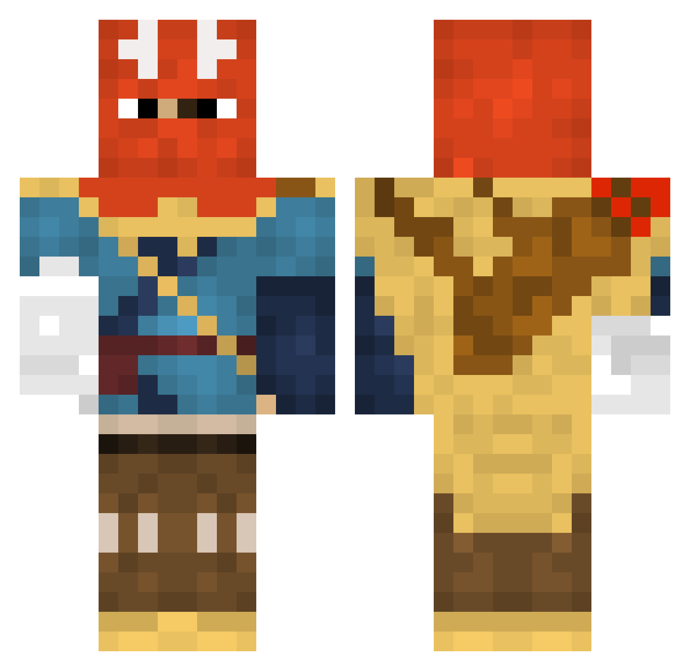 abemad123 Minecraft skin, front and back view