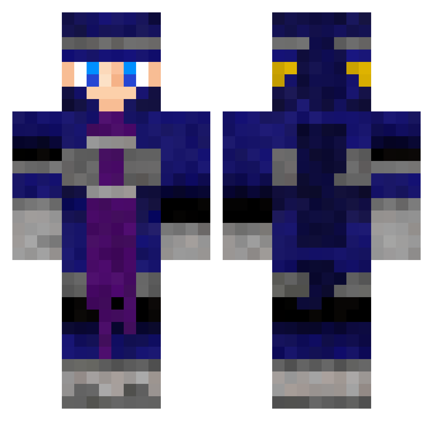 Kwadzarimon Minecraft skin, front and back view