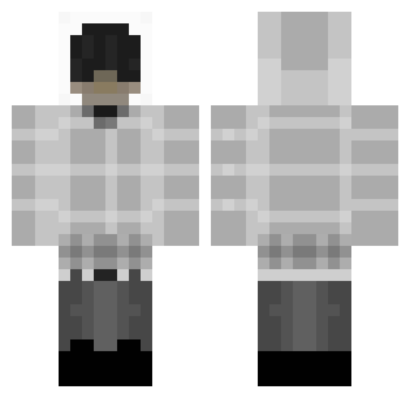 rreminiscence Minecraft skin, front and back view