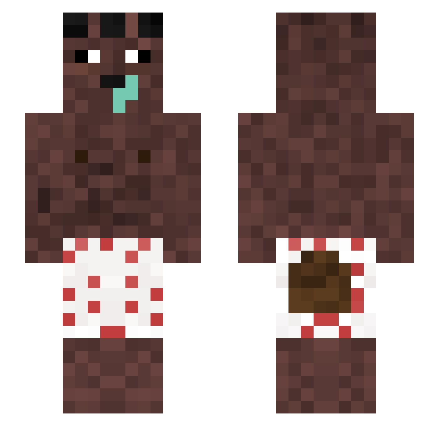 ManDrip11 Minecraft skin, front and back view