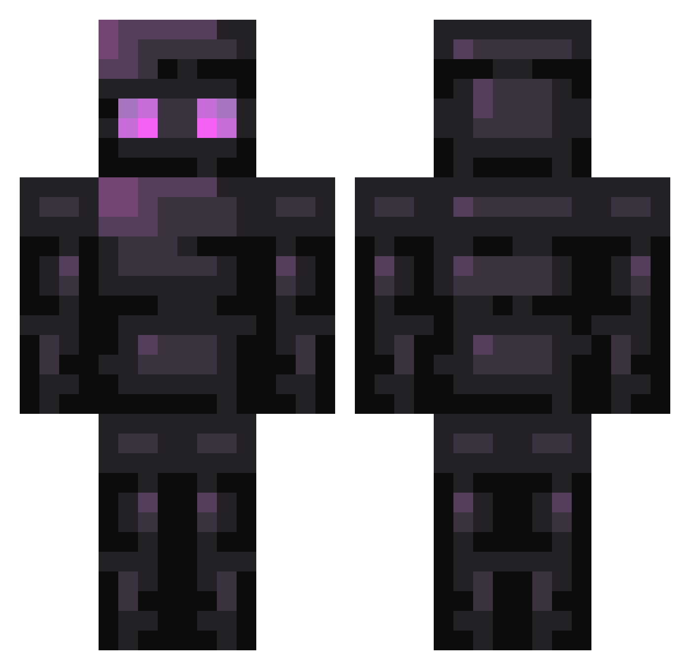 minecrafter007p Minecraft skin, front and back view