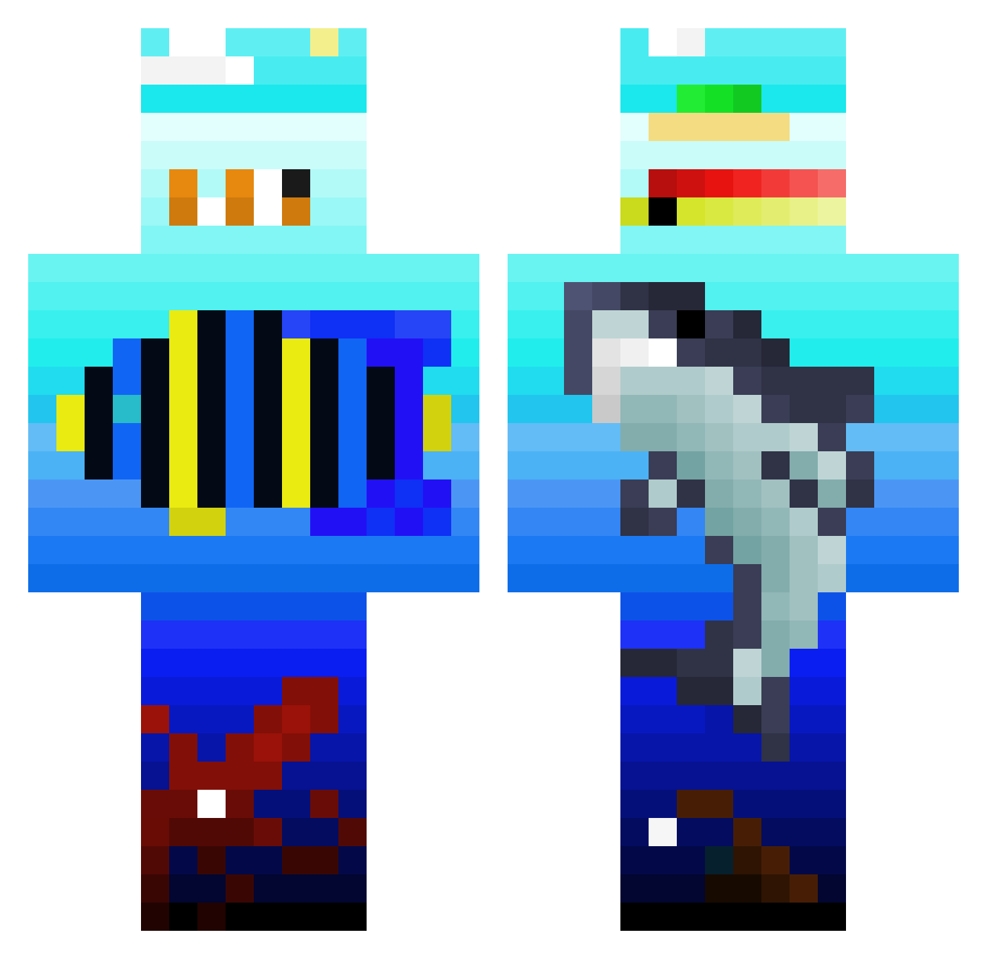 4kFrog01 Minecraft skin, front and back view