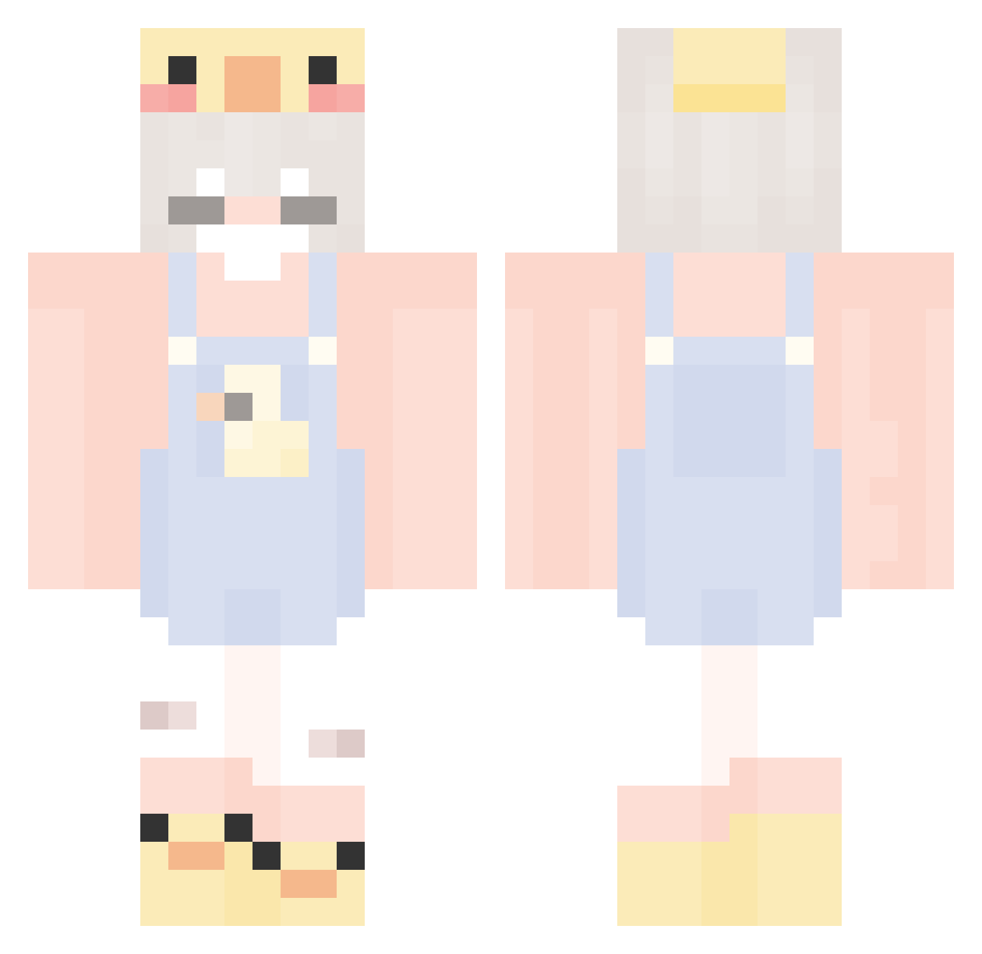 Quack_mire Minecraft skin, front and back view