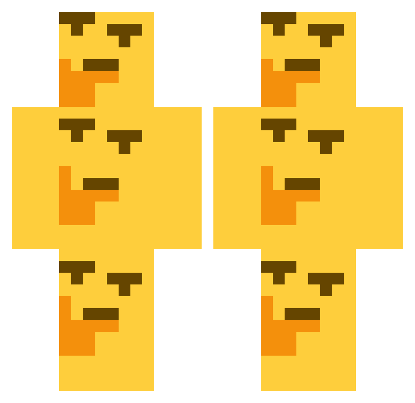 Yeeuuhh Minecraft skin, front and back view