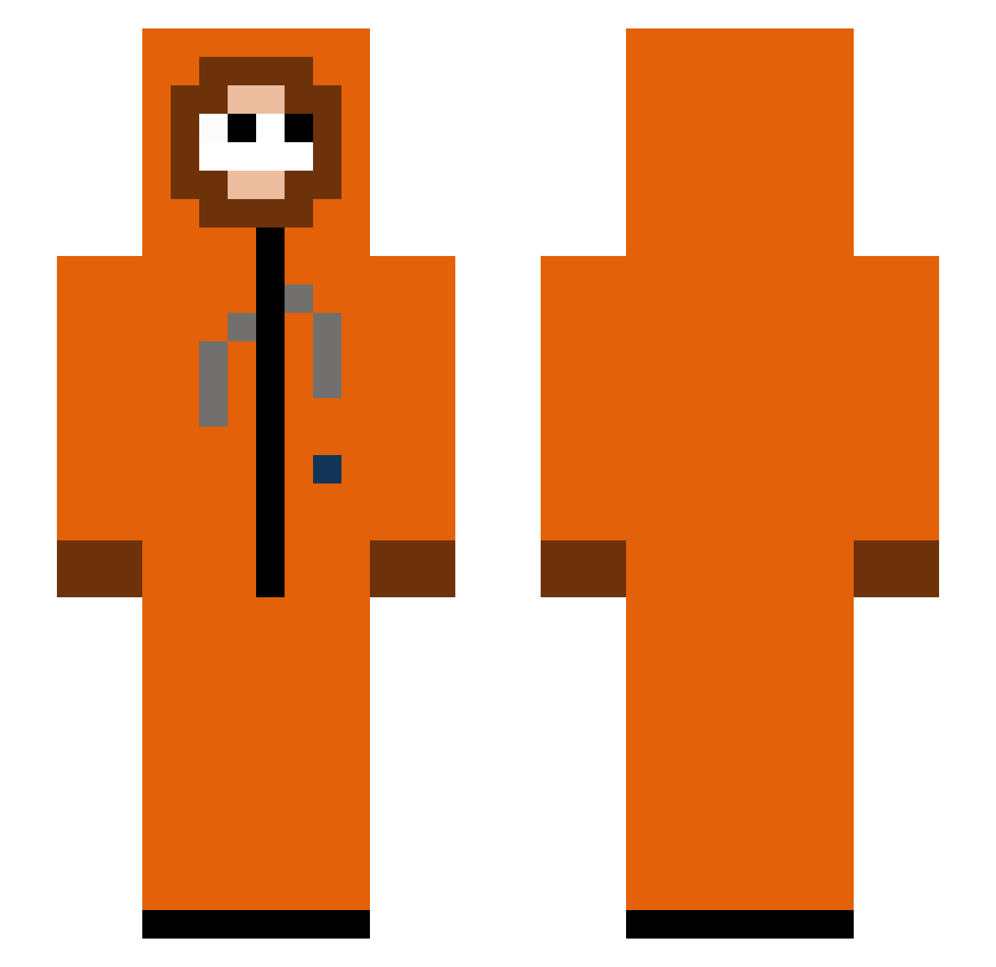burgersx Minecraft skin, front and back view