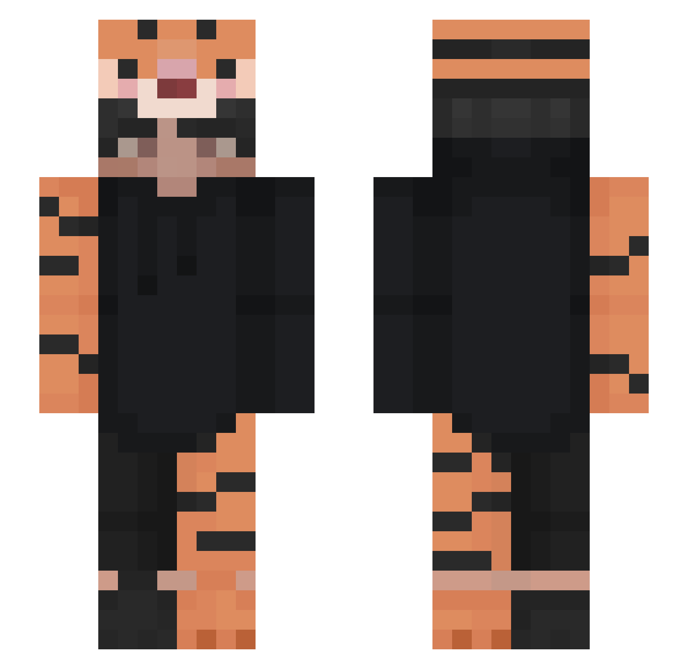 Tigrou577 Minecraft skin, front and back view