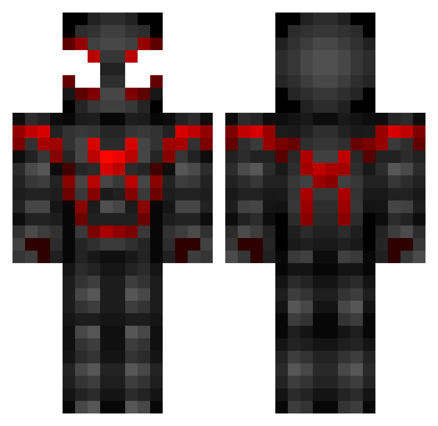 cadegoated Minecraft skin, front and back view