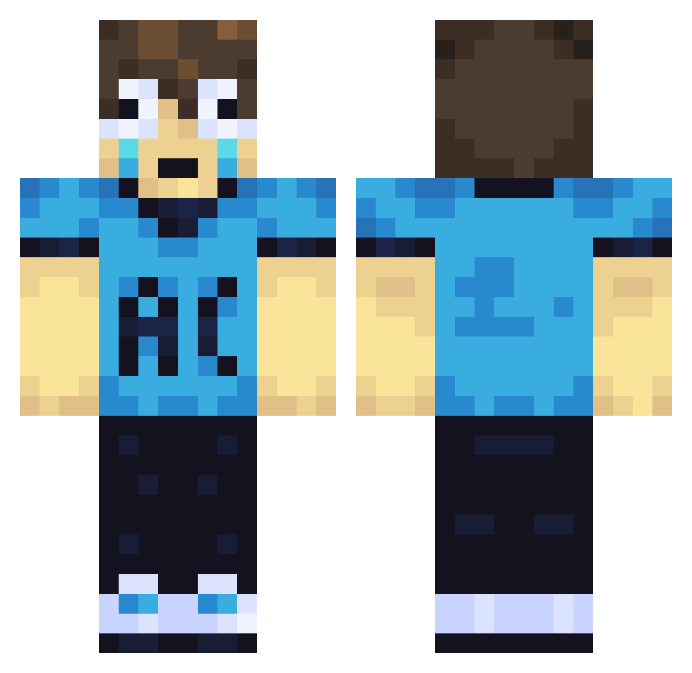 CDsebas24 Minecraft skin, front and back view