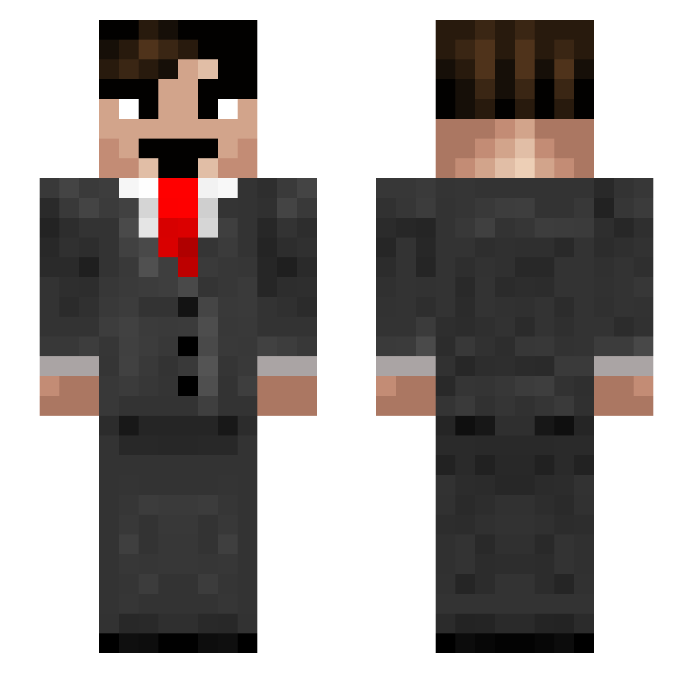 FantaBlueberryX Minecraft skin, front and back view