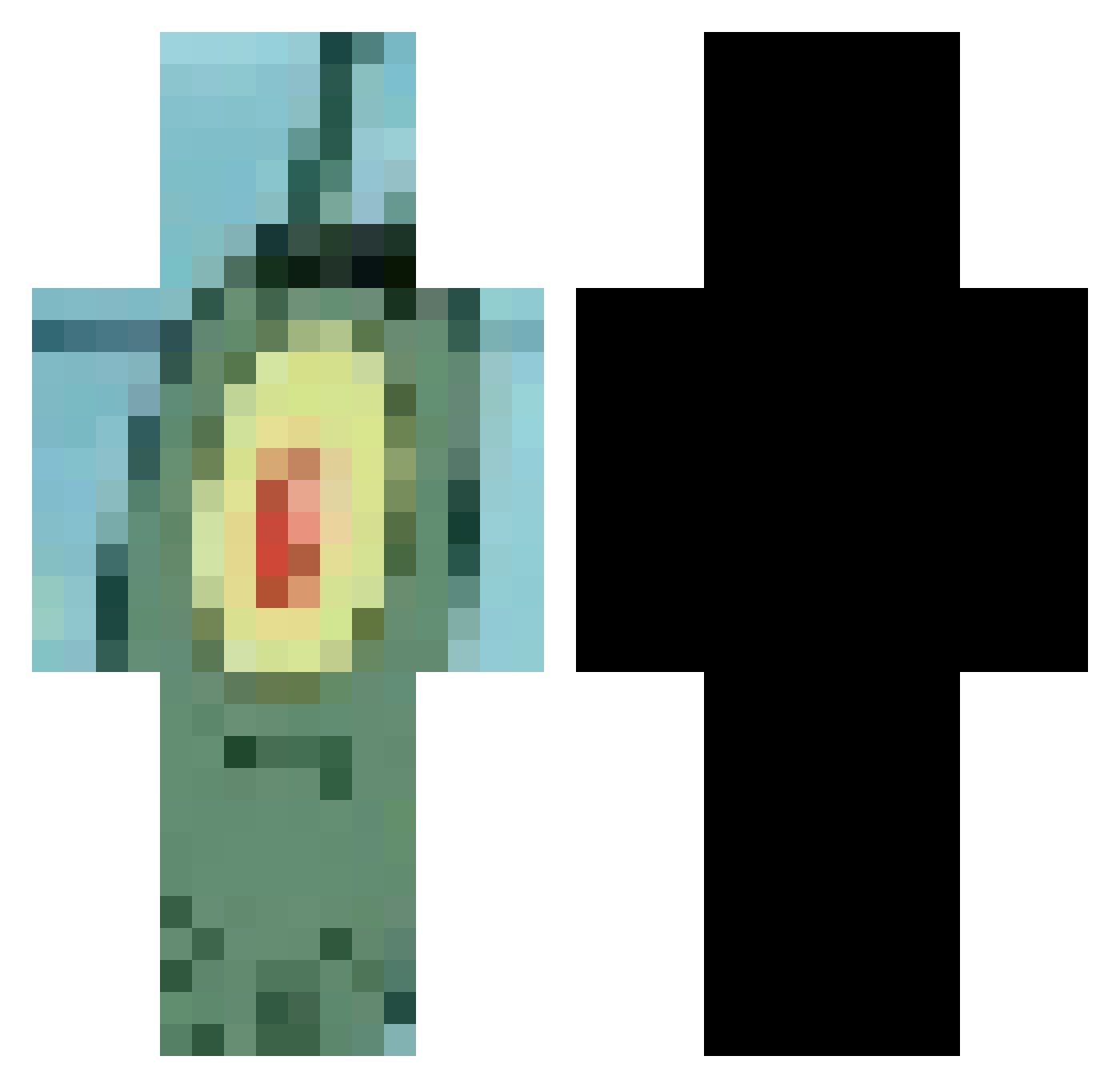 ZealotKnight Minecraft skin, front and back view
