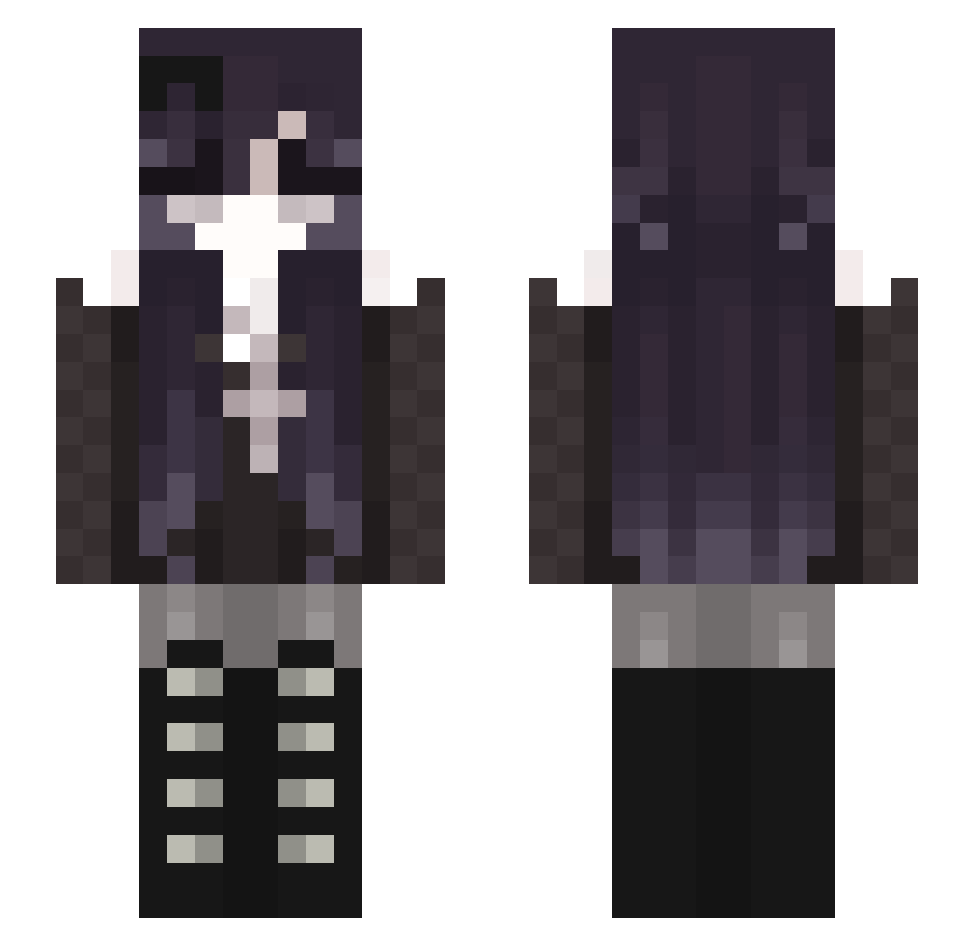 kickirik Minecraft skin, front and back view