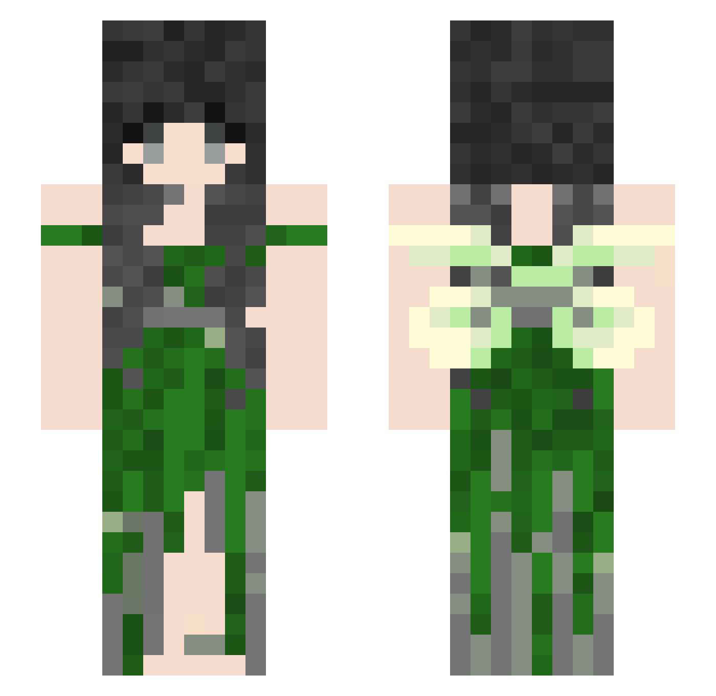 Calatina Minecraft skin, front and back view