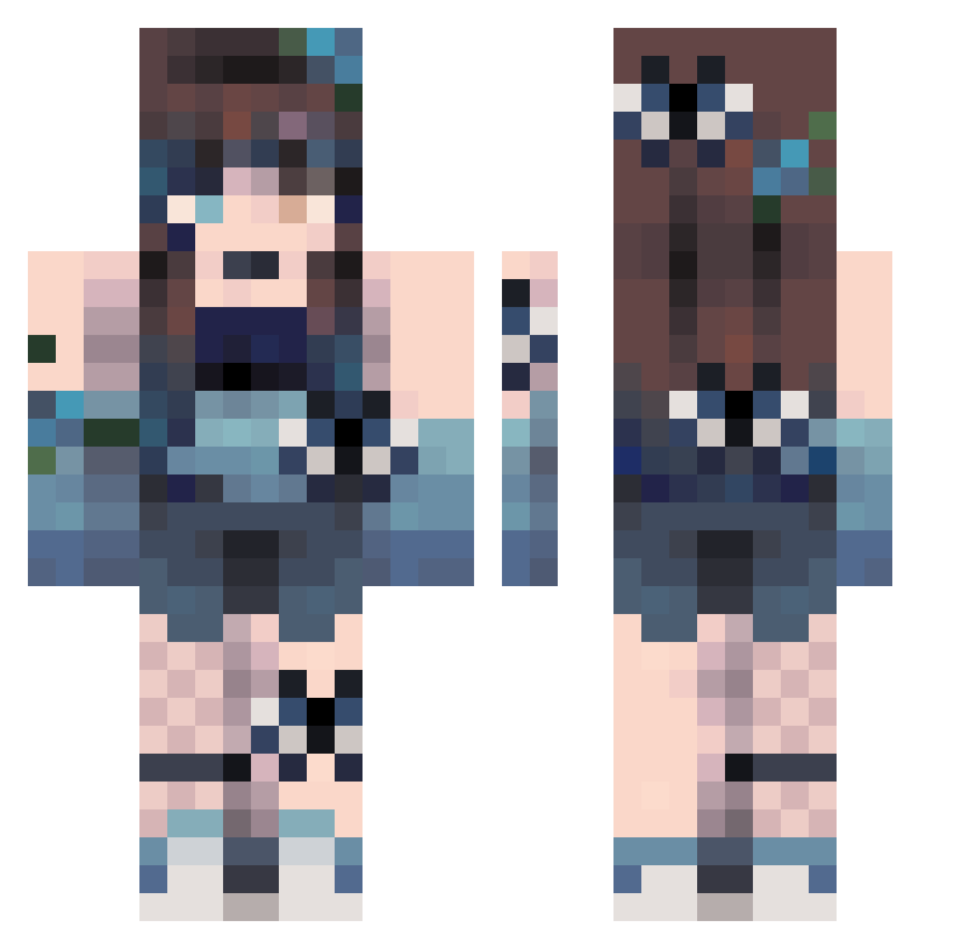 NateThusGreat Minecraft skin, front and back view
