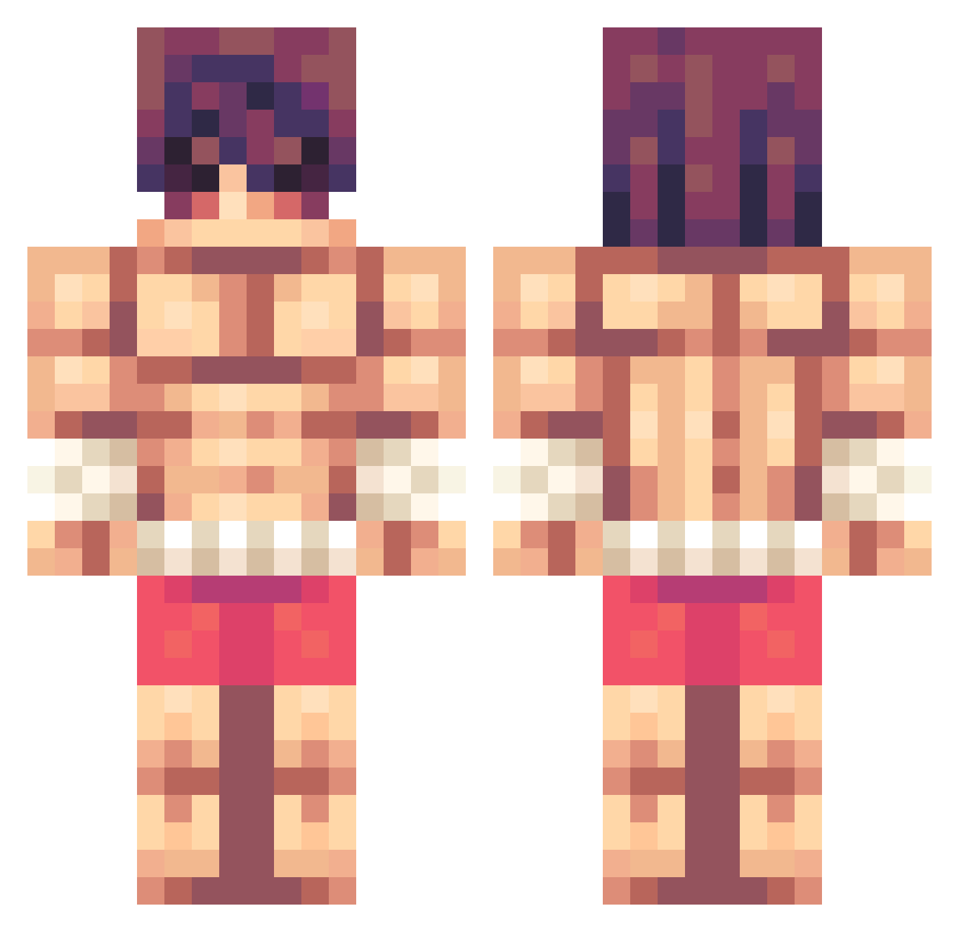 Jrdstr Minecraft skin, front and back view