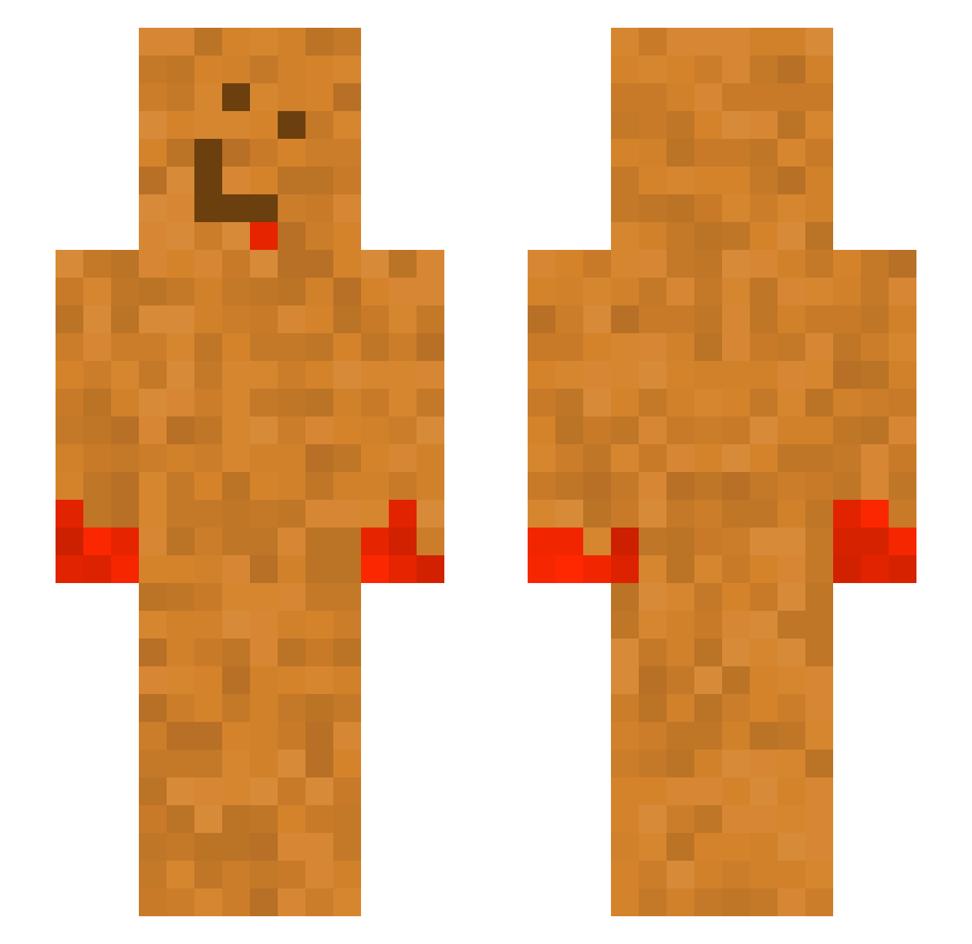 PieguseQ Minecraft skin, front and back view