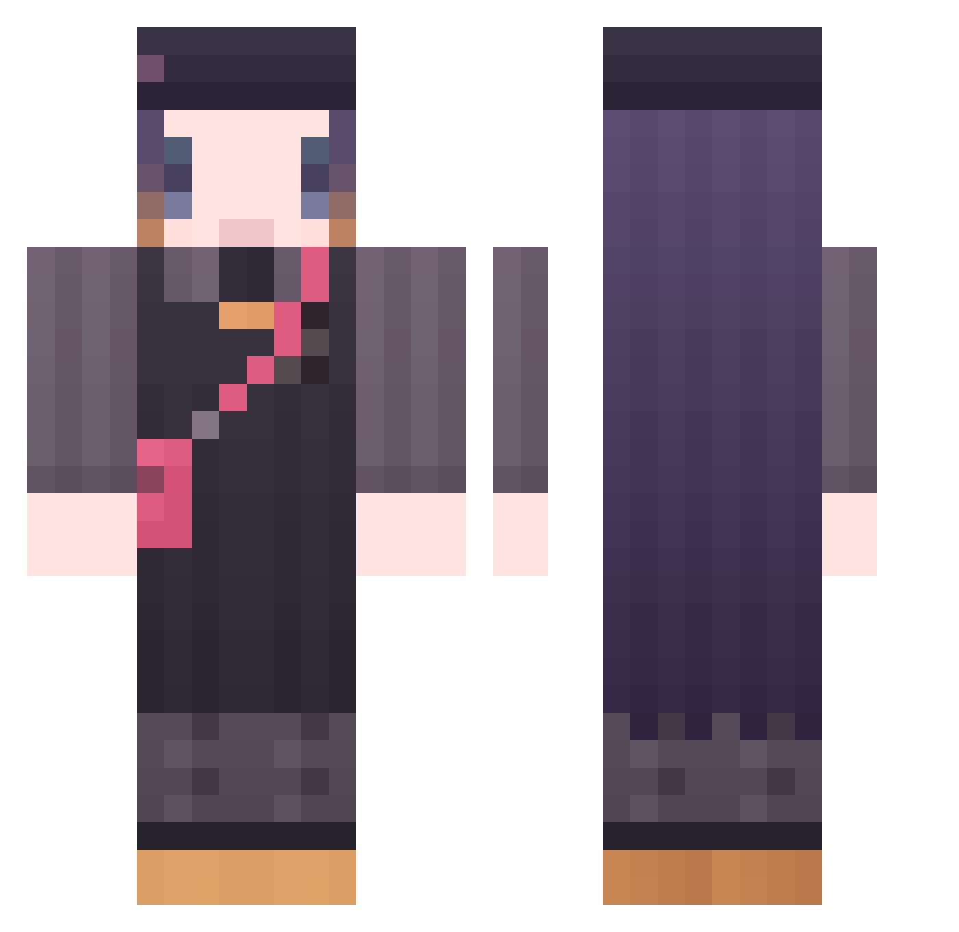 Yolo5688 Minecraft skin, front and back view