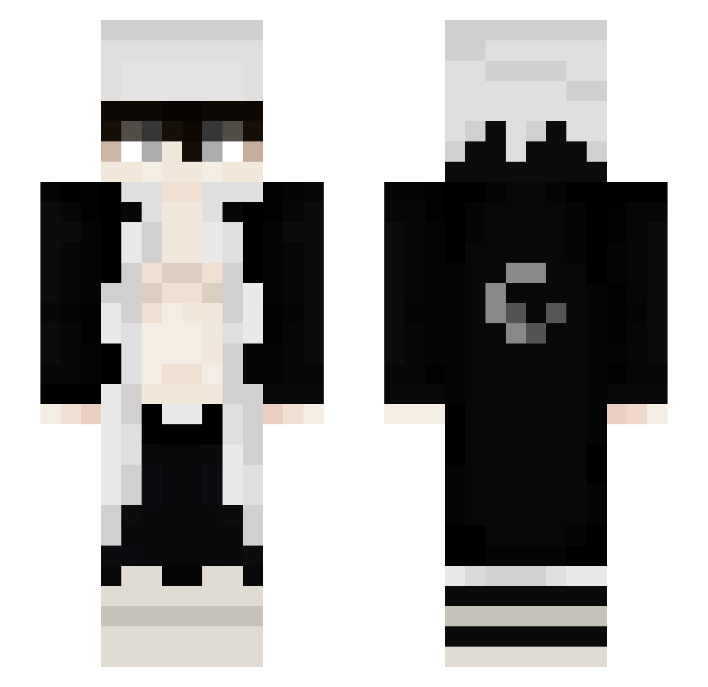 ItsCosmic Minecraft skin, front and back view
