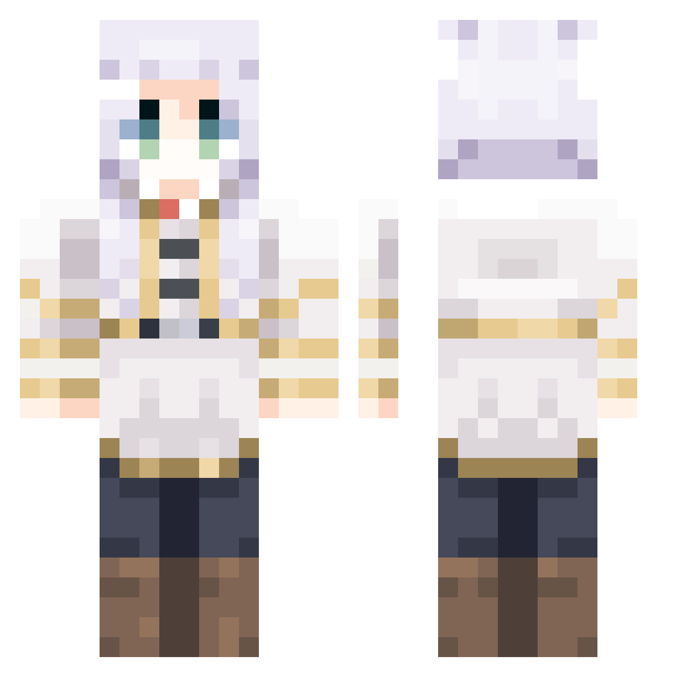 MichaelFeng Minecraft skin, front and back view