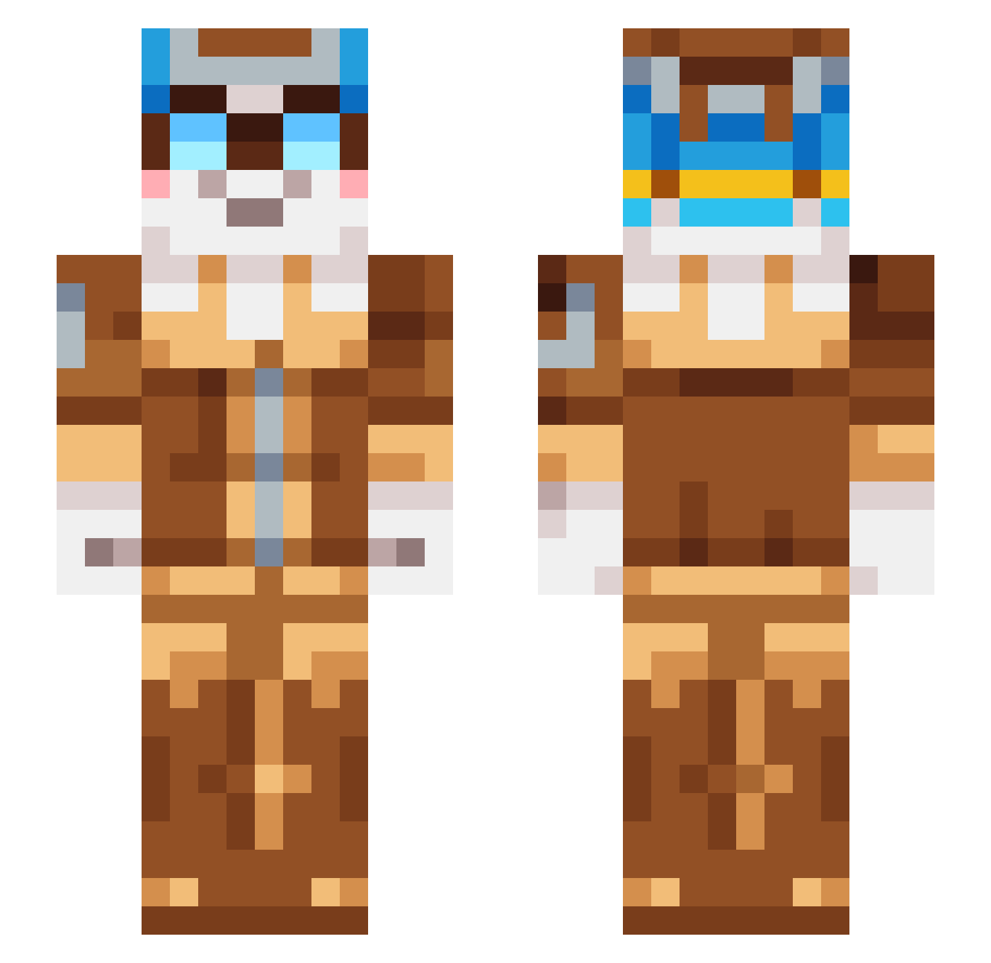 NehemiahTKnight Minecraft skin, front and back view