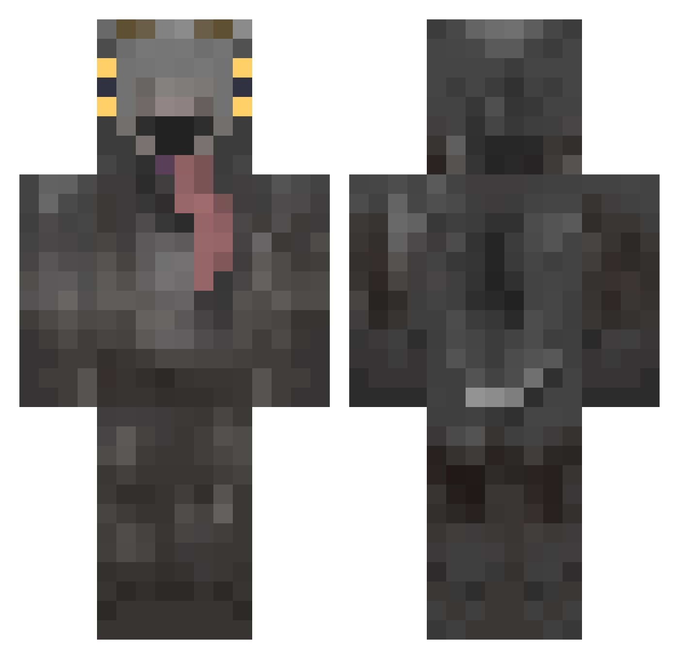 soush_e Minecraft skin, front and back view