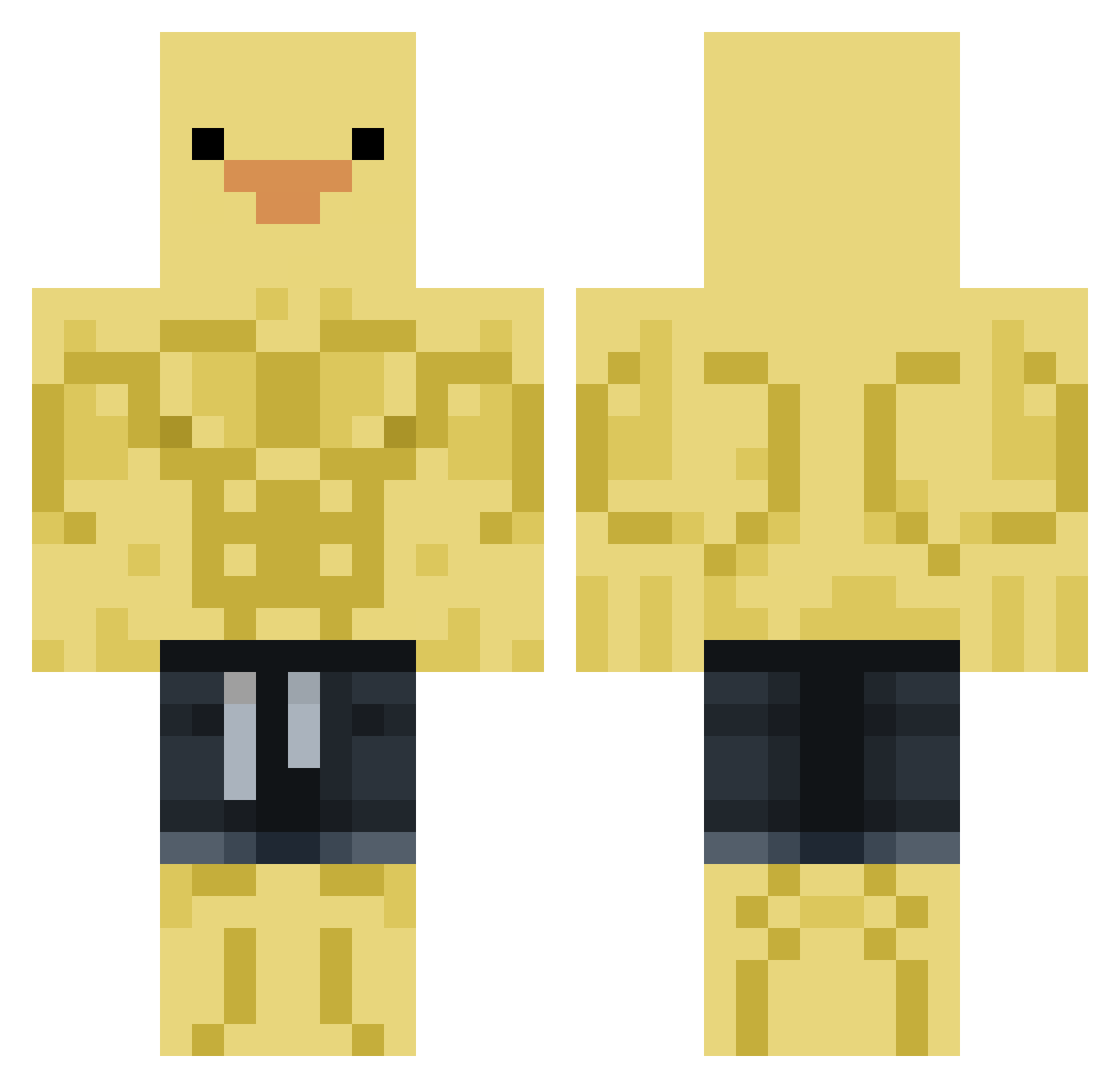 YAAAAAHHHH Minecraft skin, front and back view