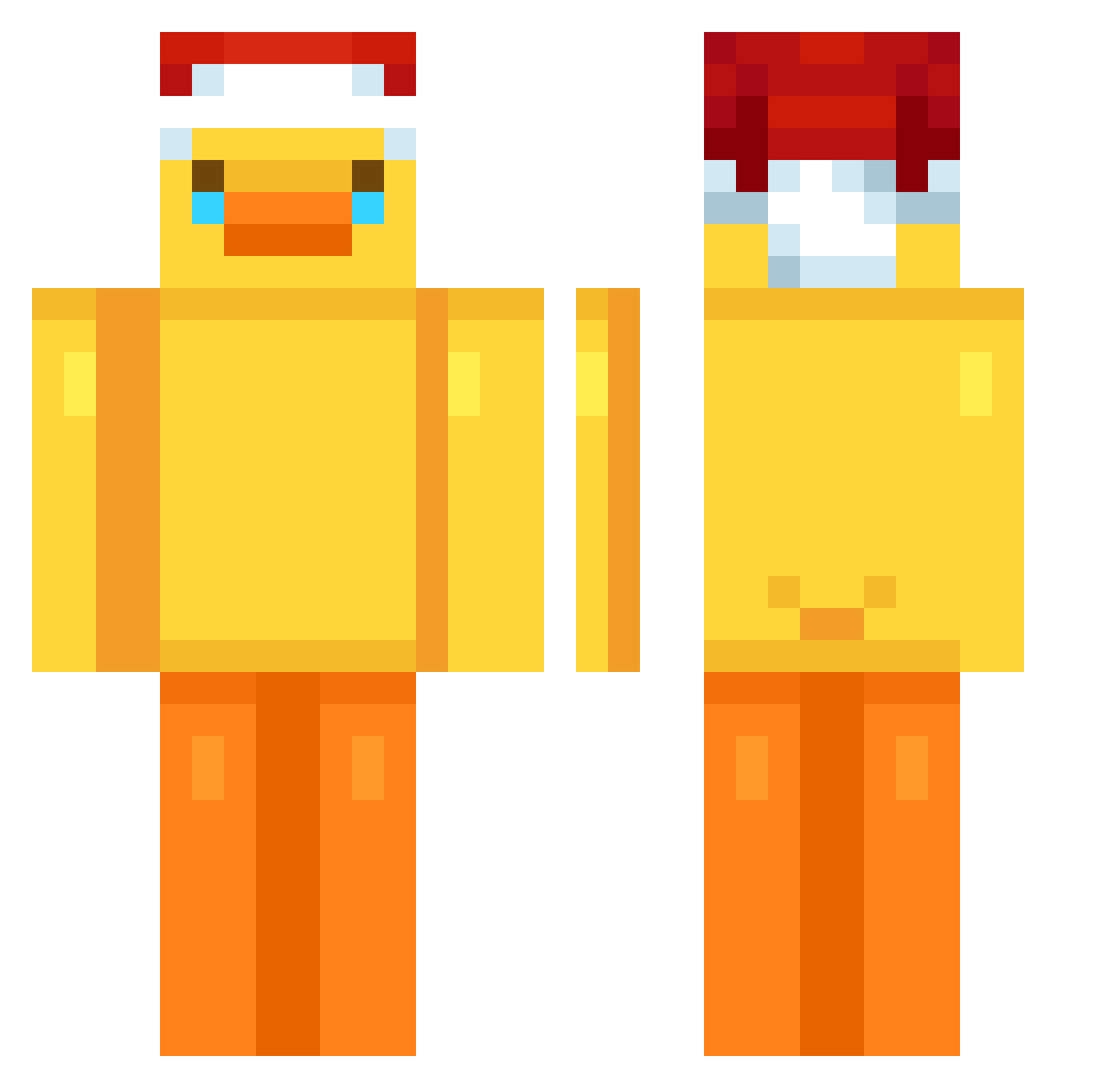 Mini_Dao Minecraft skin, front and back view