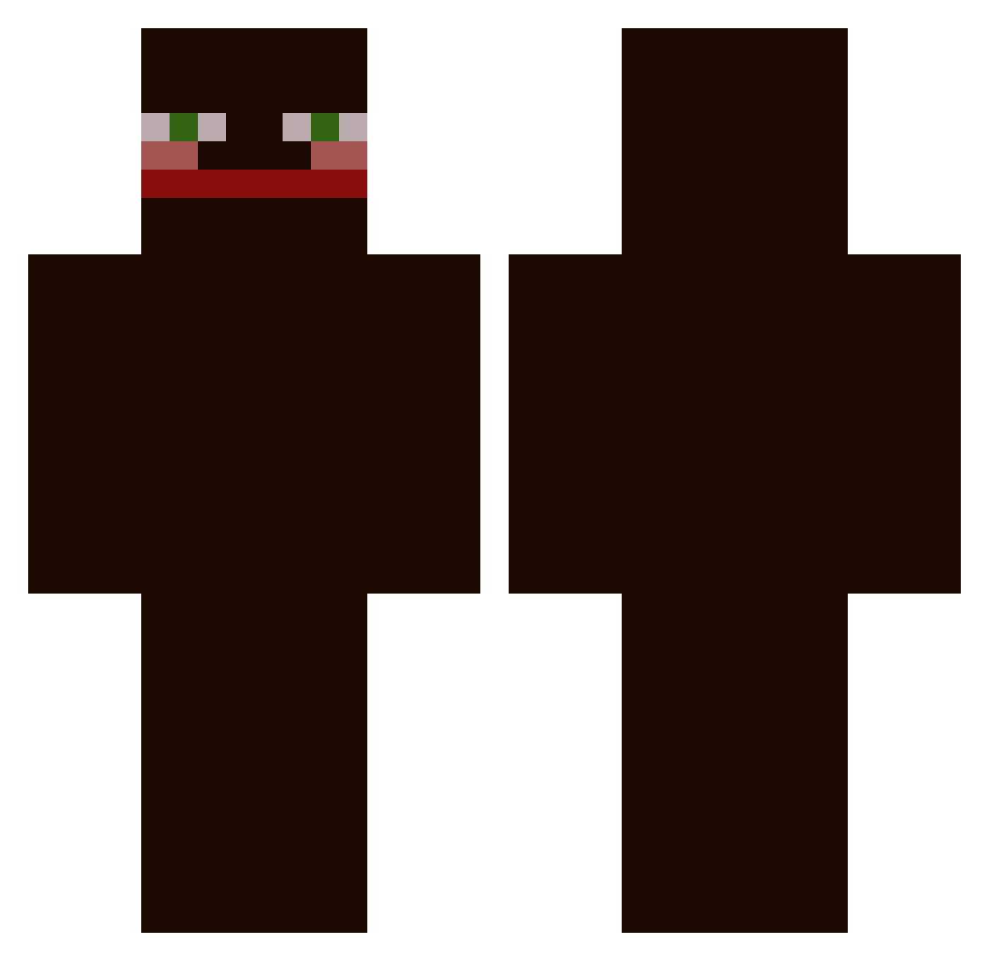 SillyGooberRAAHH Minecraft skin, front and back view