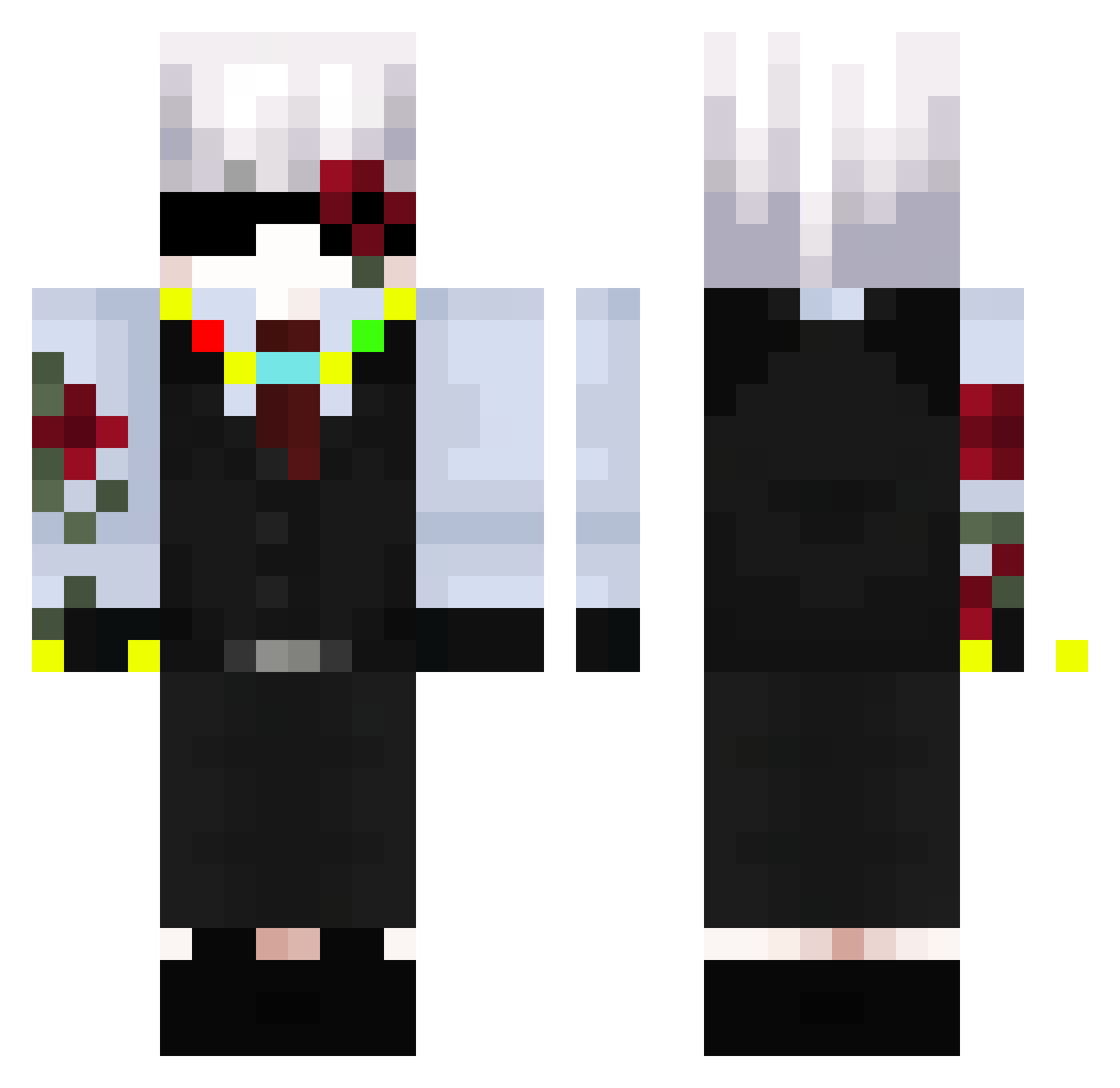 ArthurMaia24 Minecraft skin, front and back view