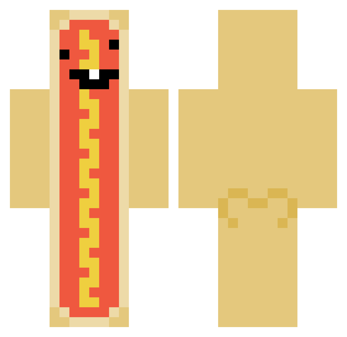 onat Minecraft skin, front and back view