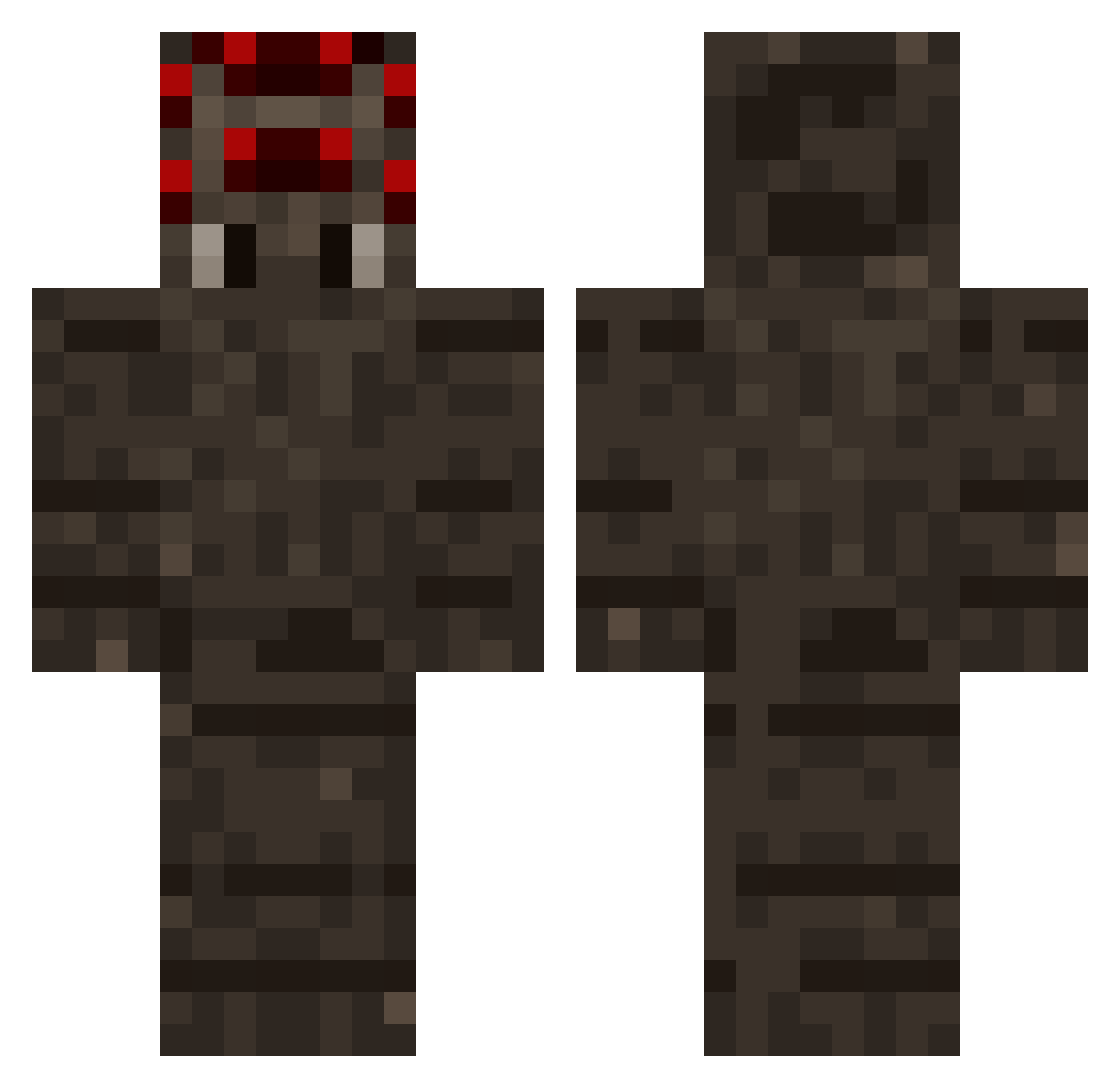 MetallKarna2 Minecraft skin, front and back view