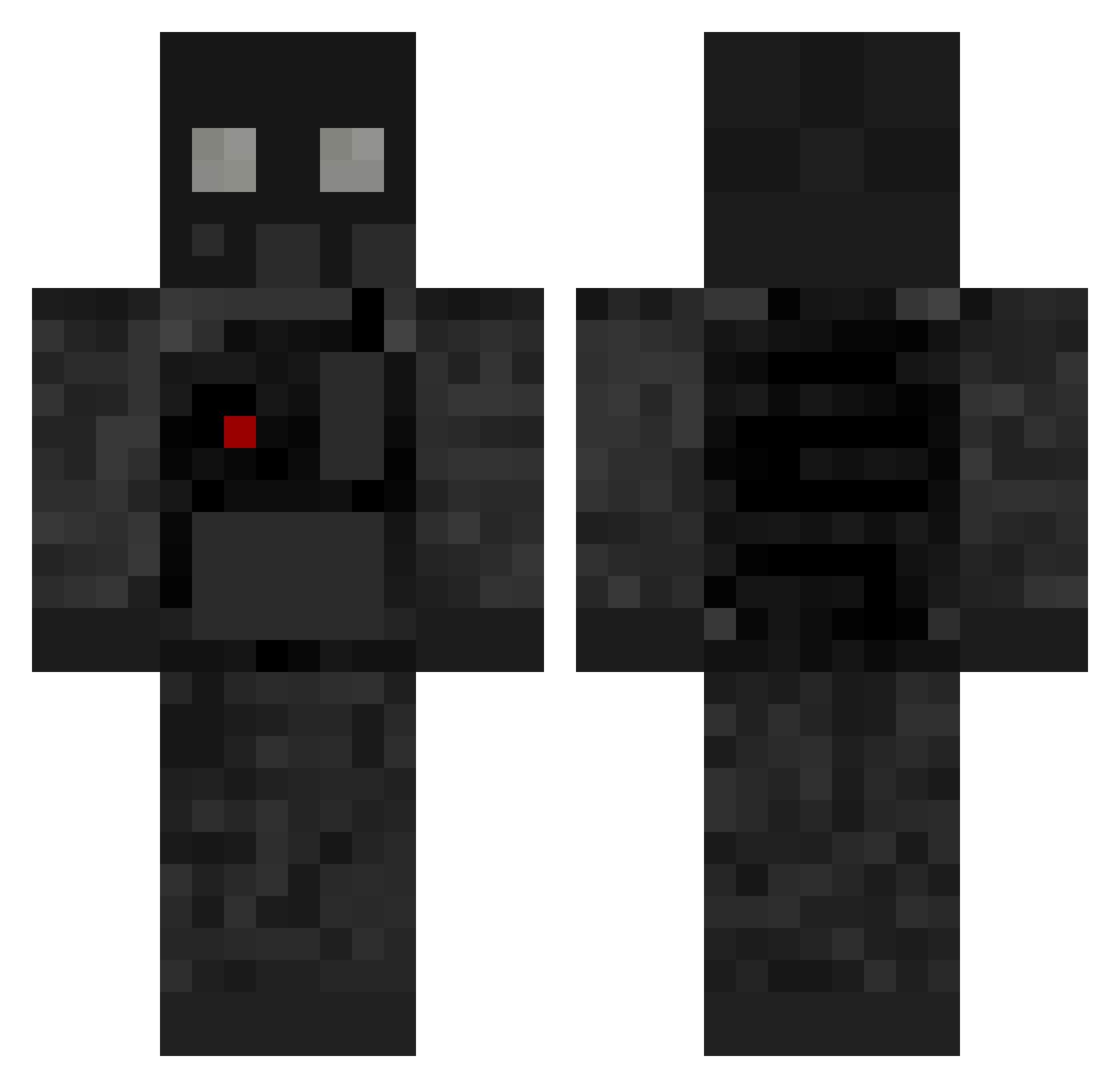 Ccronaa Minecraft skin, front and back view