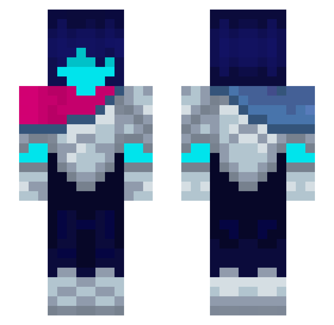 Legit_Furry_Dren Minecraft skin, front and back view