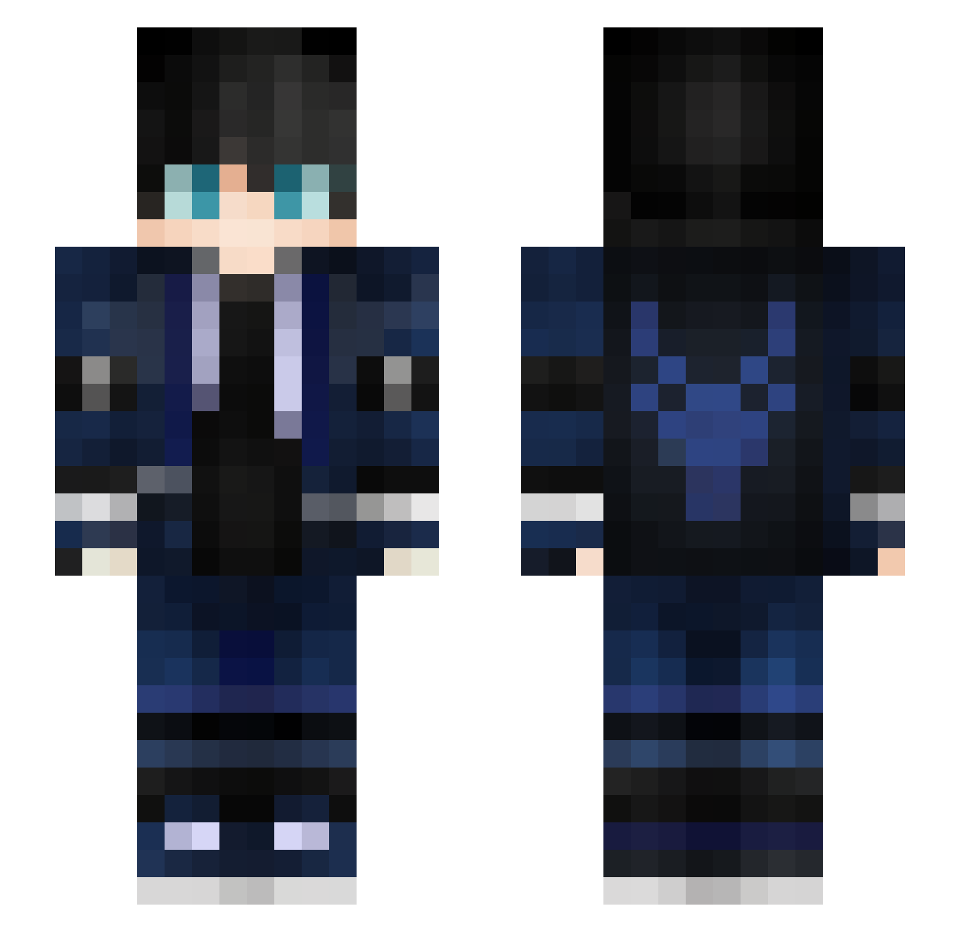 Pentt_ Minecraft skin, front and back view
