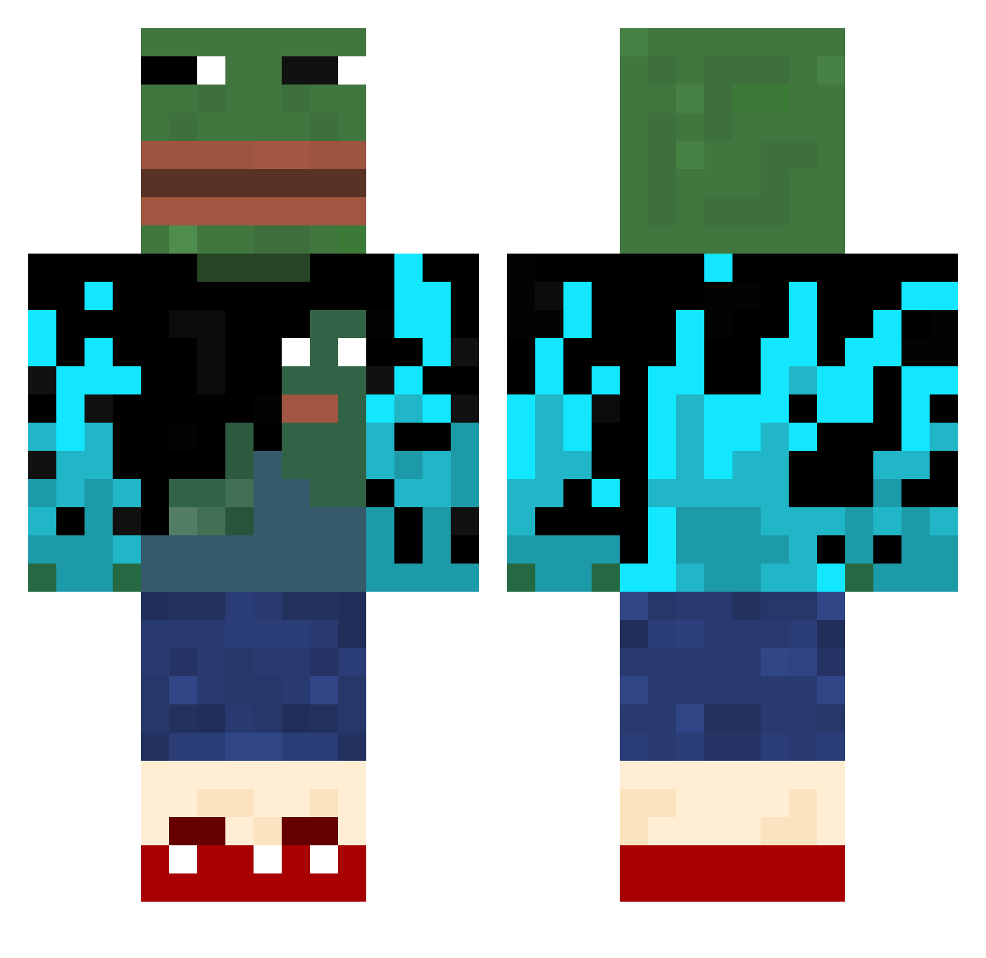 Tixiy_Tixon Minecraft skin, front and back view