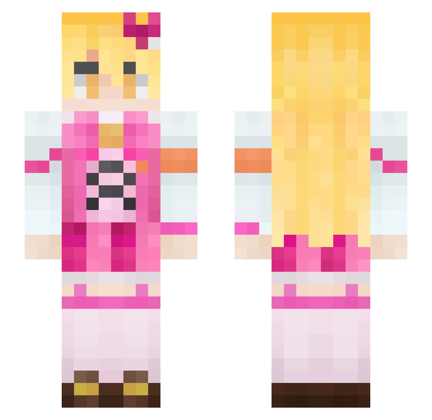 SirAuxito Minecraft skin, front and back view