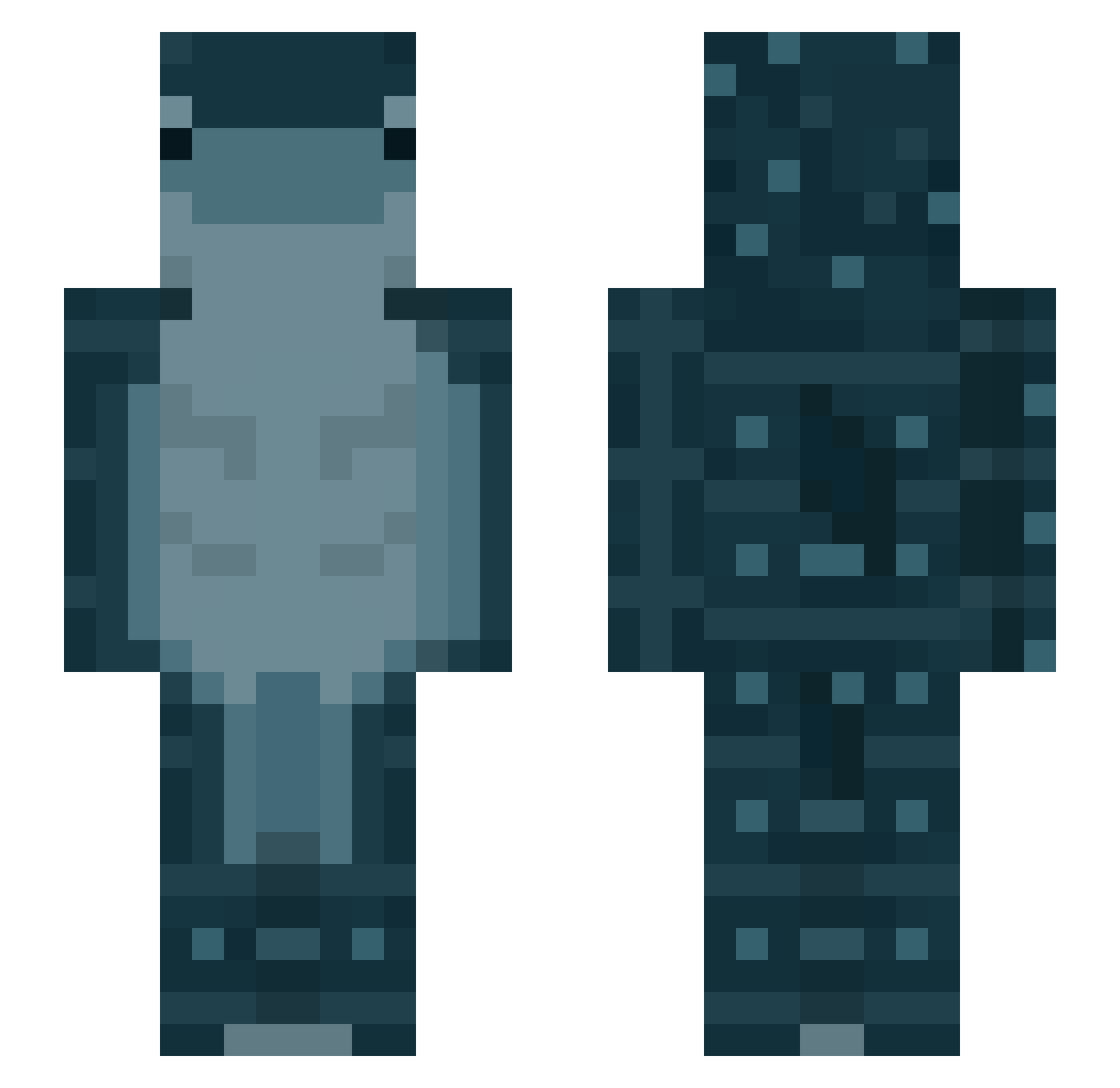fishBOSH Minecraft skin, front and back view