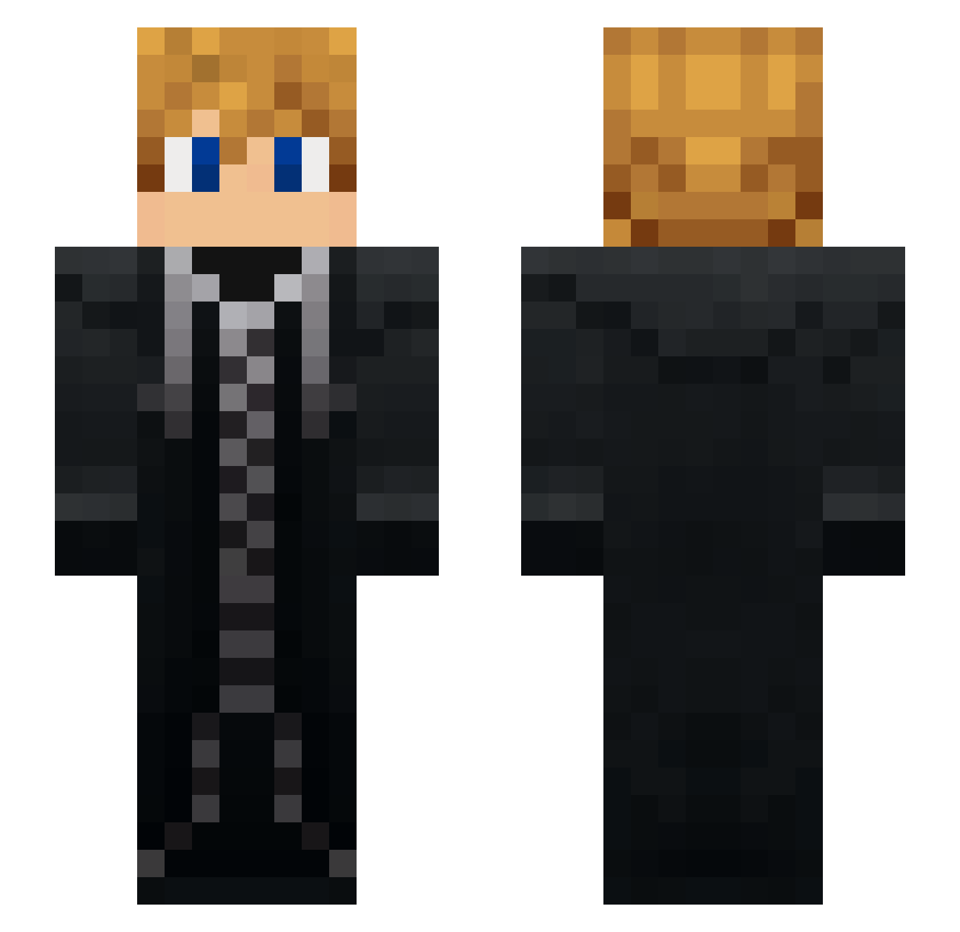 KhanSama Minecraft skin, front and back view